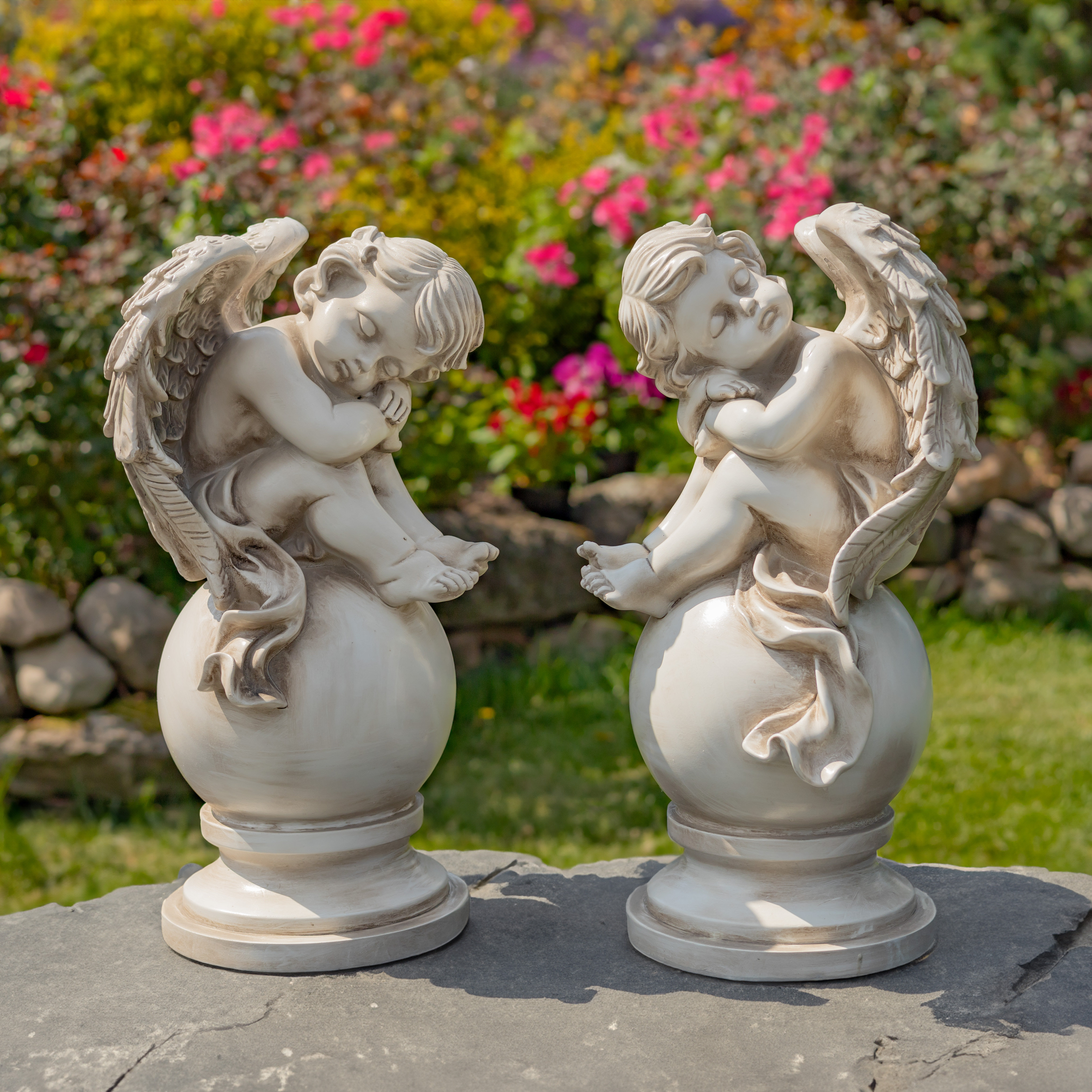 Trinx Kareemah Angels & Cherubs Weather Resistant Polyresin Garden